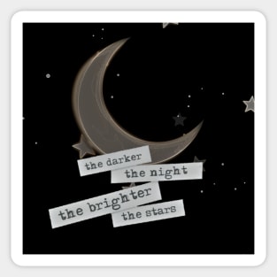 Aesthetic, love, quote, soft aesthetic, moon, vintage, retro, cottagecore, cute, gift, gift ideas, romantic, stars Sticker